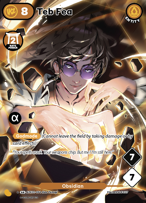 Teb and Fea Super Rare official Azuki TCG catalogue art